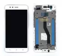 Модуль (матрица + тачскрин) для Asus ZenFone 3 Zoom (ZE553KL), белый с рамкой