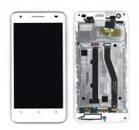 Модуль (матрица + тачскрин) для Asus ZenFone Go (T500), белый с рамкой