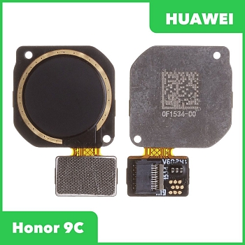 Шлейф для Huawei Honor 9C (AKA-L29) сканер отпечатка пальцев (черный)