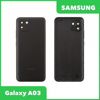 Задняя крышка для Samsung Galaxy A03 SM-A035 (черный)