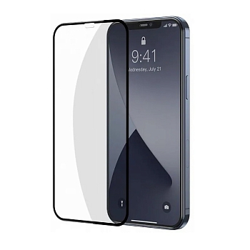 Защитное стекло для iPhone 12 mini (5.4) (черный) тех пак