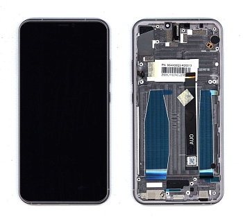 Модуль (матрица + тачскрин) для Asus ZenFone 5 (ZE620KL), серебро, с рамкой