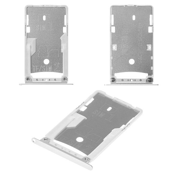 Держатель (лоток) SIM-карты для Xiaomi Redmi Note 4, серебряный
