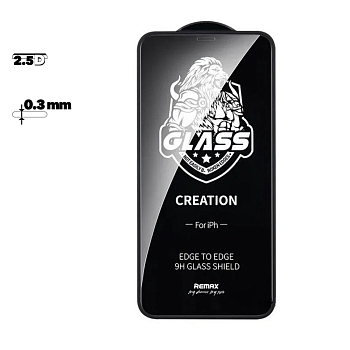Защитное стекло Remax GL-59 для Apple iPhone 12 Pro Max с рамкой, черное