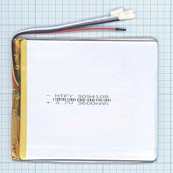 Аккумуляторная батарея Li-Pol (3x94x108мм), 3pin, 3.7В, 3600мАч