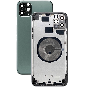 Задняя крышка (корпус) в сборе с рамкой для телефона Apple iPhone 11 Pro Max, зеленая