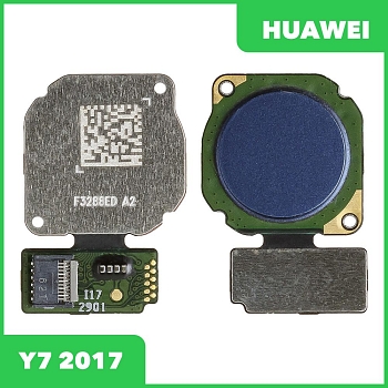 Сканер отпечатка пальца для телефона Huawei Y7 2017 (TRT-LX1), синий