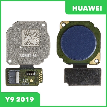 Сканер отпечатка пальца для телефона Huawei Y9 2019 (JKM-LX1), синий