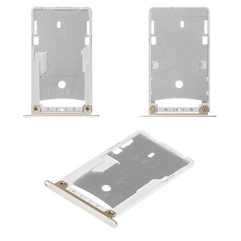 Держатель (лоток) SIM-карты для Xiaomi Redmi 4X, Note 4, Note 4X, золотой