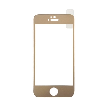 Защитное стекло для Apple iPhone 5, 5s, 5C, SE Tempered Glass 0, 33мм 9H (двойное, золотое, ударопрочное)